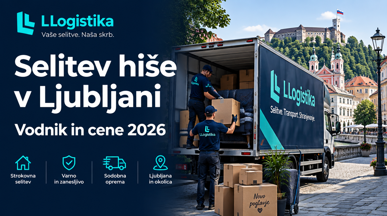 Selitev hiše v Ljubljani: Vodnik za večje preselitve in cene 2026