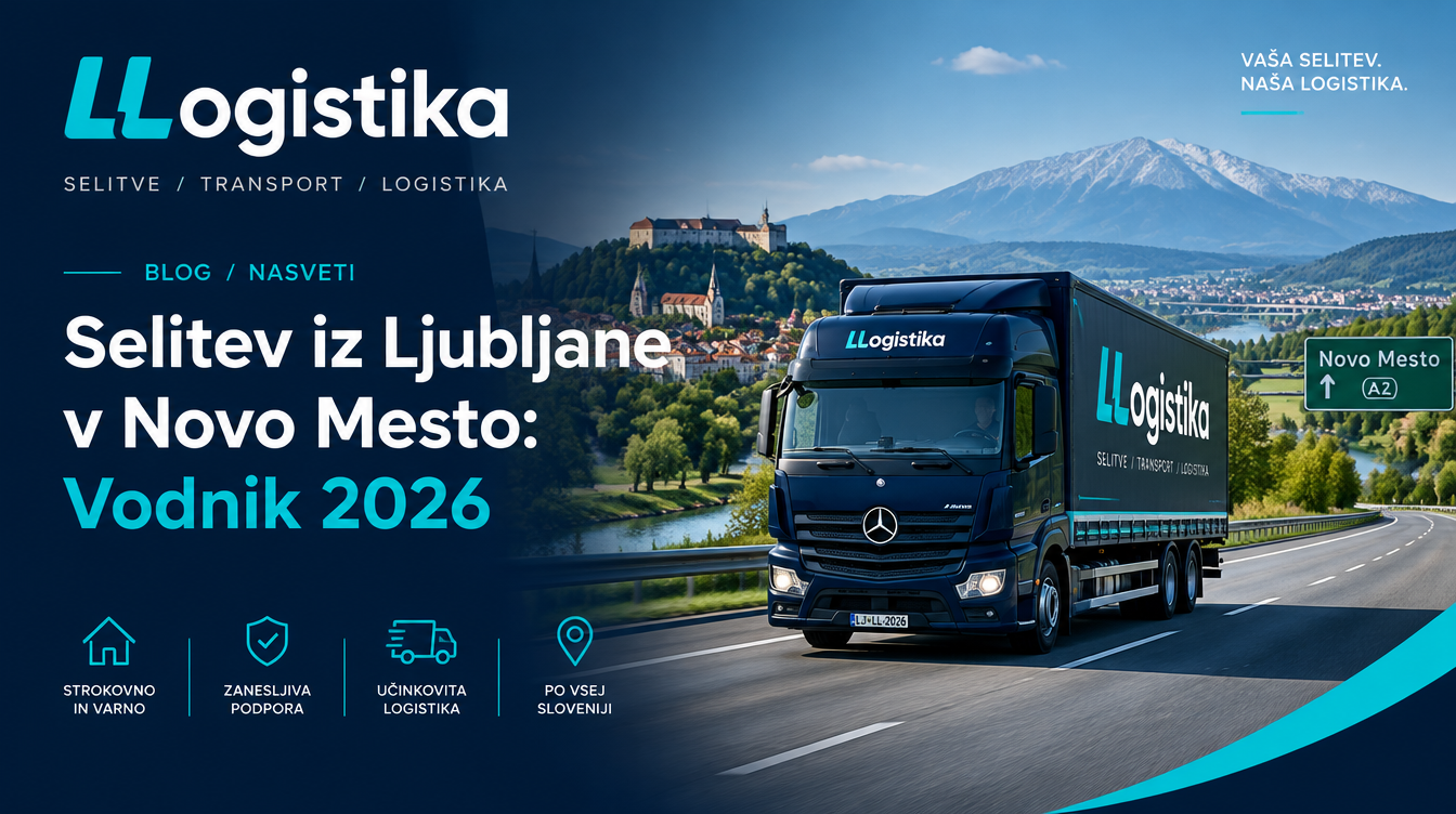 Selitev iz Ljubljane v Novo Mesto: Praktični vodnik za preselitev na Dolenjsko 2026
